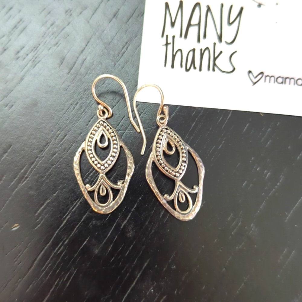 Silpada sterling art deco earrings